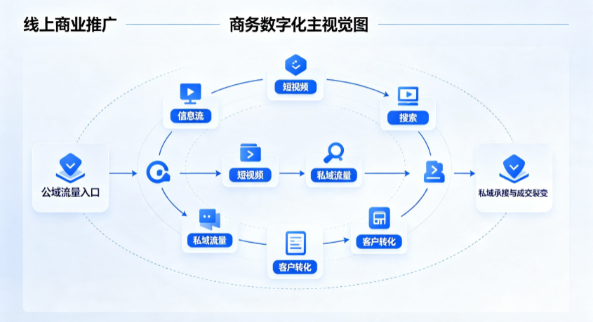介休市线上商业推广怎么做？全域流量闭环搭建与低成本转化实战指南